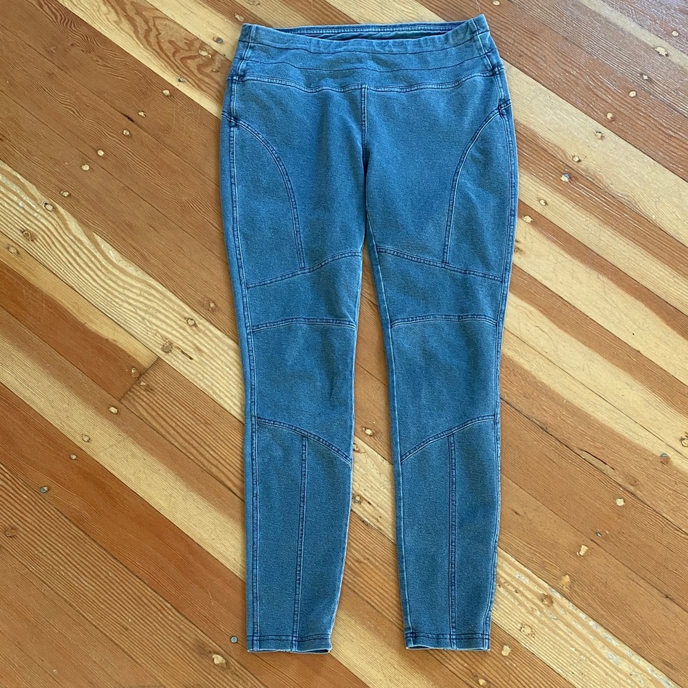 Prana Grey Moto Style‎ Pull On Legging Pants Medium